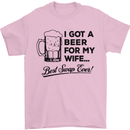 A Beer for My Wife Best Swap Ever Funny Mens T-Shirt Cotton Gildan Light Pink