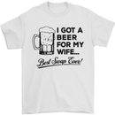 A Beer for My Wife Best Swap Ever Funny Mens T-Shirt Cotton Gildan White