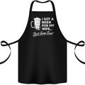 A Beer for My Wife Funny Alcohol BBQ Cotton Apron 100% Organic Black