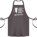 A Beer for My Wife Funny Alcohol BBQ Cotton Apron 100% Organic Dark Grey
