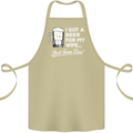 A Beer for My Wife Funny Alcohol BBQ Cotton Apron 100% Organic Khaki