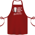 A Beer for My Wife Funny Alcohol BBQ Cotton Apron 100% Organic Maroon