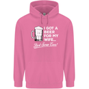 A Beer for My Wife Funny Alcohol BBQ Mens 80% Cotton Hoodie Azelea
