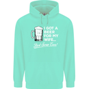 A Beer for My Wife Funny Alcohol BBQ Mens 80% Cotton Hoodie Peppermint