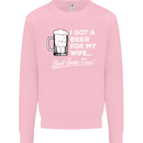 A Beer for My Wife Funny Alcohol BBQ Mens Sweatshirt Jumper Light Pink