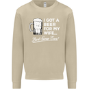 A Beer for My Wife Funny Alcohol BBQ Mens Sweatshirt Jumper Sand