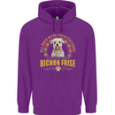 A Bichon Frise Dog Childrens Kids Hoodie Purple