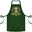 A Bichon Frise Dog Cotton Apron 100% Organic Forest Green