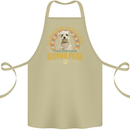 A Bichon Frise Dog Cotton Apron 100% Organic Khaki