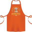 A Bichon Frise Dog Cotton Apron 100% Organic Orange