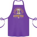 A Bichon Frise Dog Cotton Apron 100% Organic Purple