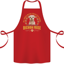 A Bichon Frise Dog Cotton Apron 100% Organic Red