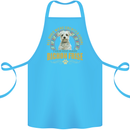 A Bichon Frise Dog Cotton Apron 100% Organic Turquoise