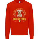 A Bichon Frise Dog Kids Sweatshirt Jumper Bright Red