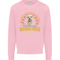 A Bichon Frise Dog Kids Sweatshirt Jumper Light Pink