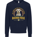 A Bichon Frise Dog Kids Sweatshirt Jumper Navy Blue