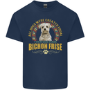 A Bichon Frise Dog Kids T-Shirt Childrens Navy Blue