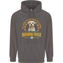 A Bichon Frise Dog Mens 80% Cotton Hoodie Charcoal