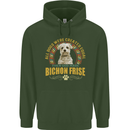 A Bichon Frise Dog Mens 80% Cotton Hoodie Forest Green