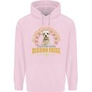 A Bichon Frise Dog Mens 80% Cotton Hoodie Light Pink