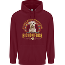 A Bichon Frise Dog Mens 80% Cotton Hoodie Maroon