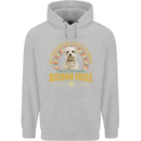A Bichon Frise Dog Mens 80% Cotton Hoodie Sports Grey