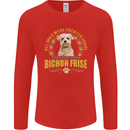 A Bichon Frise Dog Mens Long Sleeve T-Shirt Red