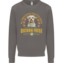 A Bichon Frise Dog Mens Sweatshirt Jumper Charcoal