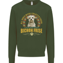 A Bichon Frise Dog Mens Sweatshirt Jumper Forest Green