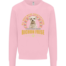 A Bichon Frise Dog Mens Sweatshirt Jumper Light Pink