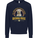 A Bichon Frise Dog Mens Sweatshirt Jumper Navy Blue
