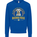 A Bichon Frise Dog Mens Sweatshirt Jumper Royal Blue