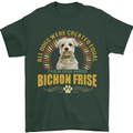 A Bichon Frise Dog Mens T-Shirt 100% Cotton Forest Green