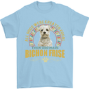 A Bichon Frise Dog Mens T-Shirt 100% Cotton Light Blue