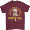 A Bichon Frise Dog Mens T-Shirt 100% Cotton Maroon