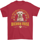 A Bichon Frise Dog Mens T-Shirt 100% Cotton Red