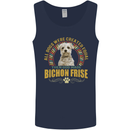 A Bichon Frise Dog Mens Vest Tank Top Navy Blue