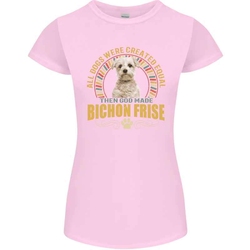 A Bichon Frise Dog Womens Petite Cut T-Shirt Light Pink