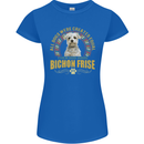 A Bichon Frise Dog Womens Petite Cut T-Shirt Royal Blue