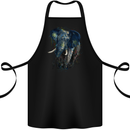 A Big Elephant Watercolour Cotton Apron 100% Organic Black