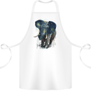 A Big Elephant Watercolour Cotton Apron 100% Organic White