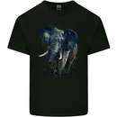 A Big Elephant Watercolour Kids T-Shirt Childrens Black