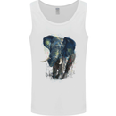 A Big Elephant Watercolour Mens Vest Tank Top White