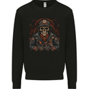 A Biker Skull Motorbike Motorcycle Chopper Kids Sweatshirt Jumper Black