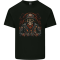 A Biker Skull Motorbike Motorcycle Chopper Kids T-Shirt Childrens Black