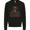A Biker Skull Motorbike Motorcycle Chopper Mens Sweatshirt Jumper Black