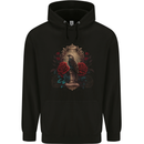 A Bird With a Gothic Vase and Roses Childrens Kids Hoodie Black