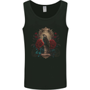 A Bird With a Gothic Vase and Roses Mens Vest Tank Top Black