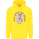 A Bit Witchy Funny Halloween Cat  Witch Childrens Kids Hoodie Yellow
