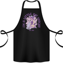 A Bit Witchy Funny Halloween Cat  Witch Cotton Apron 100% Organic Black